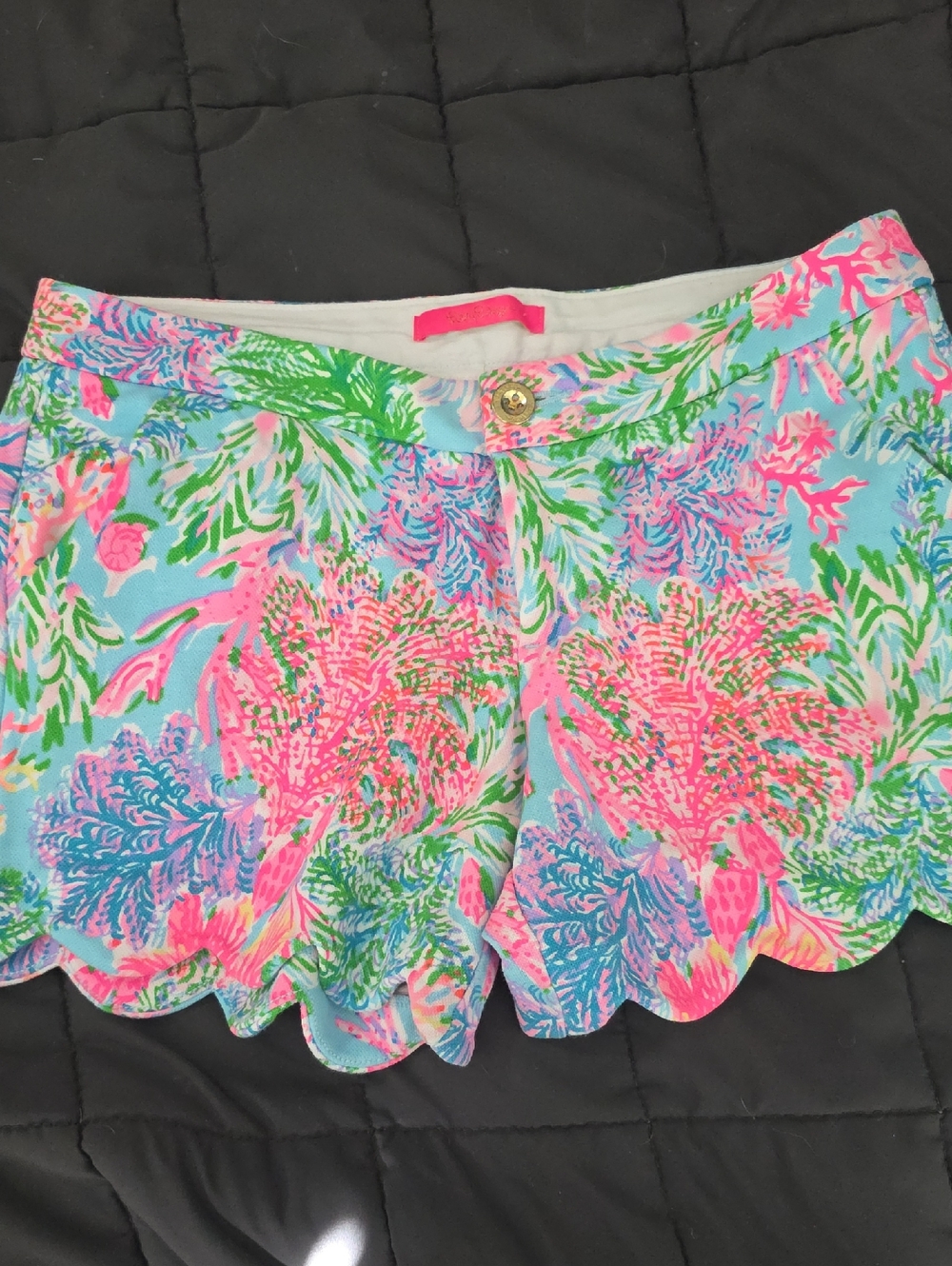 Lilly Pulitzer Pink Label White Waistband Floral Shorts